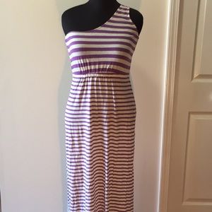 One shoulder summer maxi dress